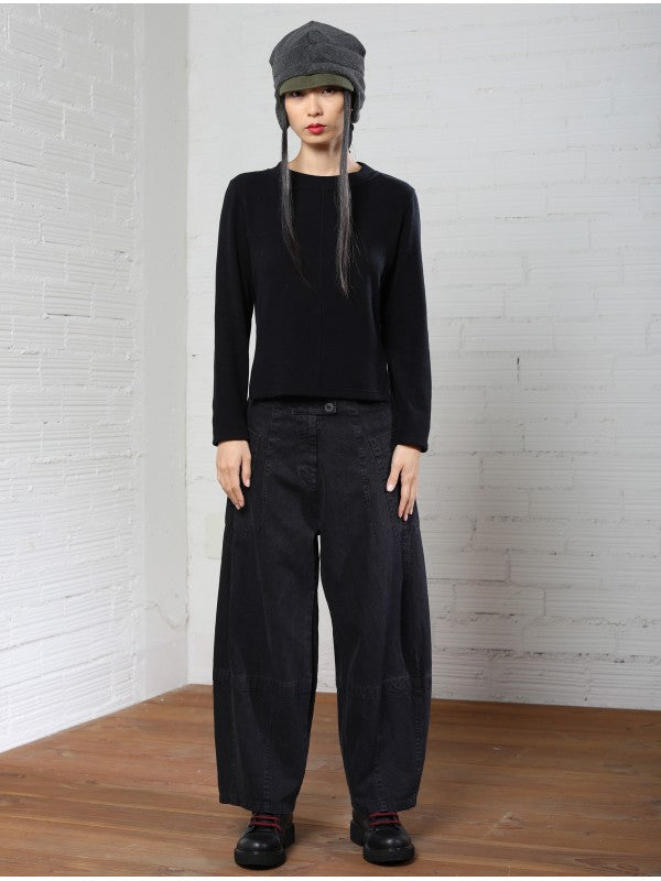 JERSEY de algodón-negro