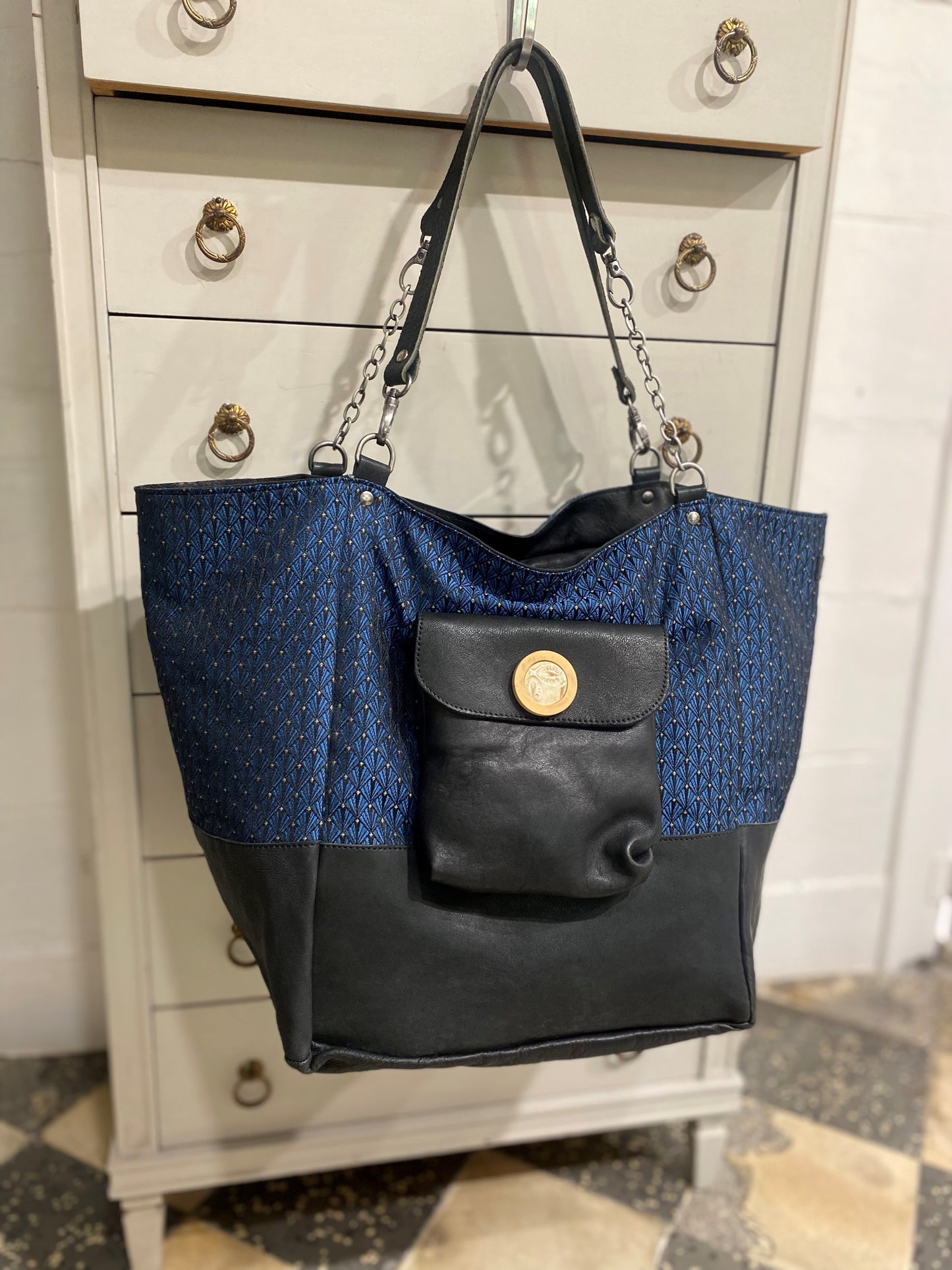SAC PARIS Jacquard Blue