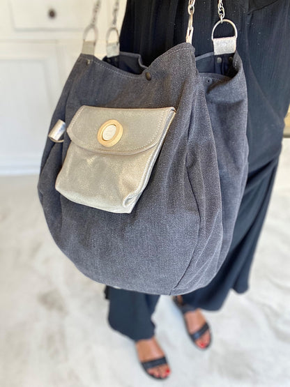SAC BARCINO GRANDE Black/Plata